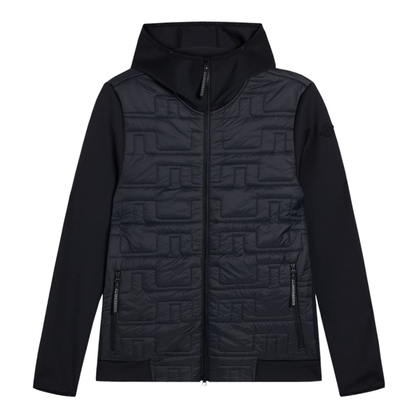 J Lindeberg Quilt Hybrid Hooded Golf Jacket AMOW09066