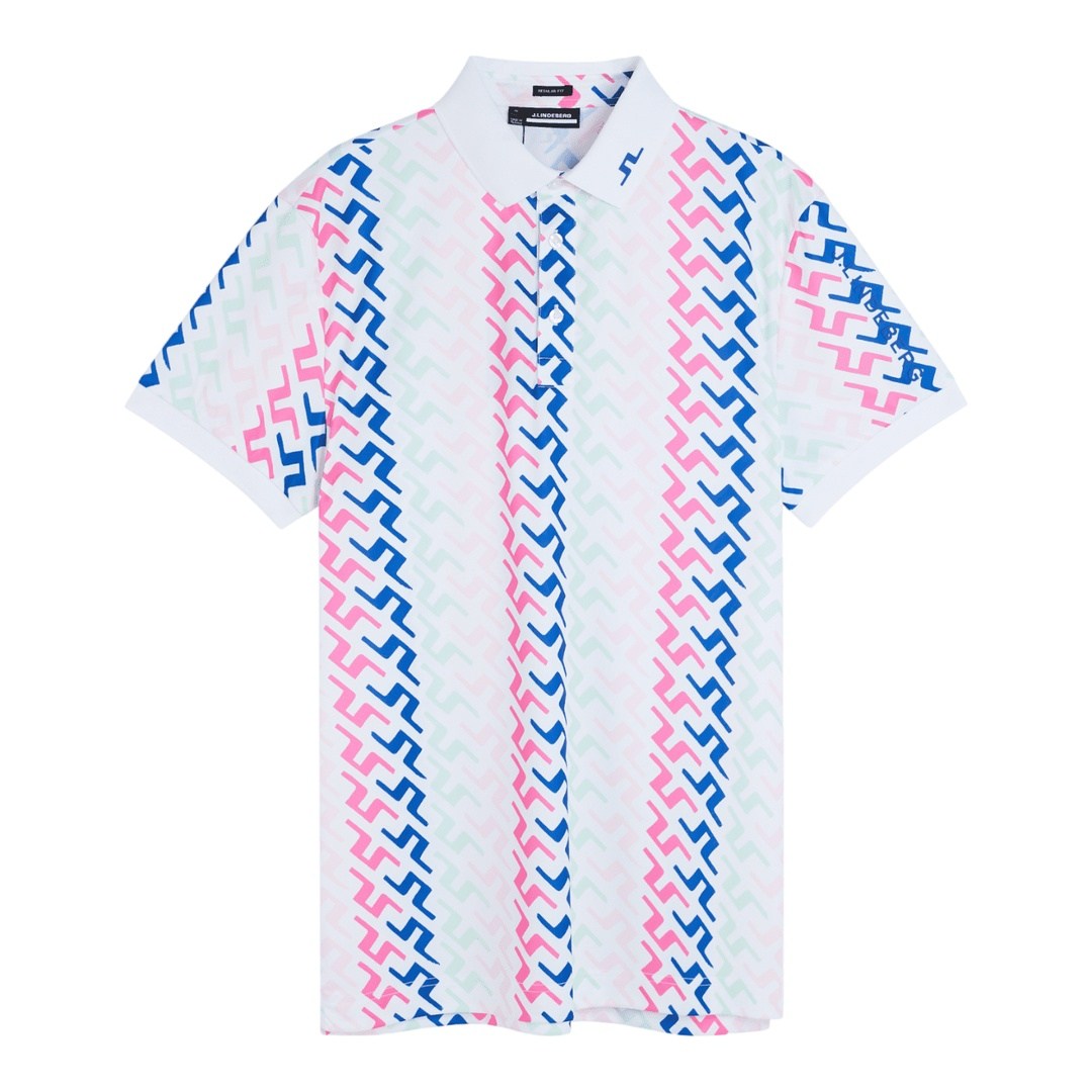 J. Lindeberg Tour Tech Print Golf Polo Shirt GMJT08403
