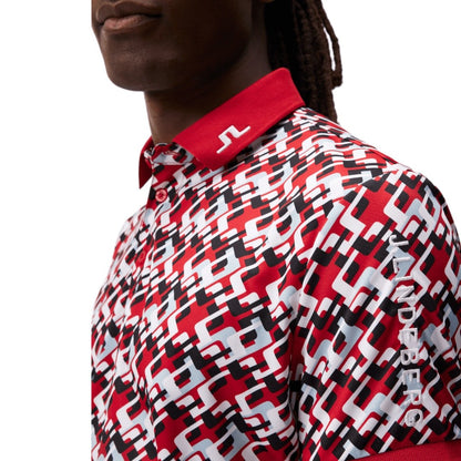 J. Lindeberg Tour Tech Print Golf Polo Shirt GMJT08576