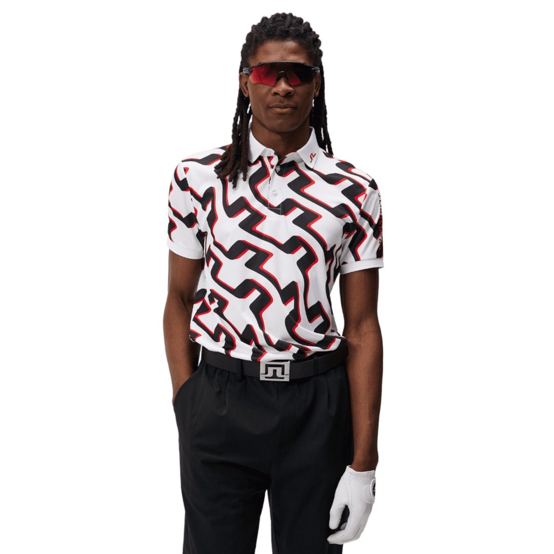 J. Lindeberg Tour Tech Print Golf Polo Shirt GMJT08576