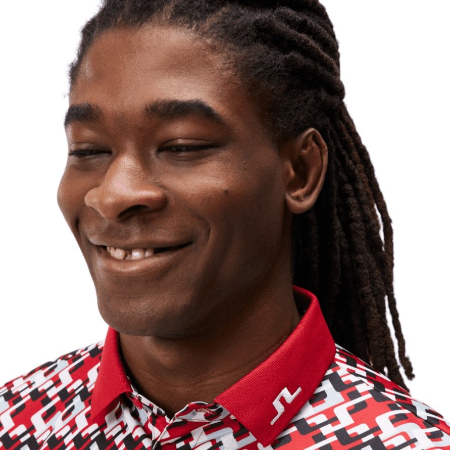 J. Lindeberg Tour Tech Print Golf Polo Shirt GMJT08576