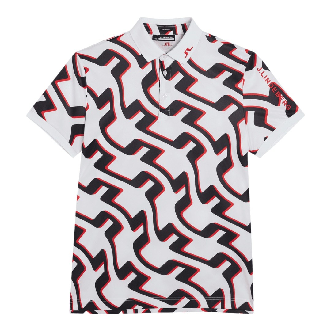 J. Lindeberg Tour Tech Print Golf Polo Shirt GMJT08576