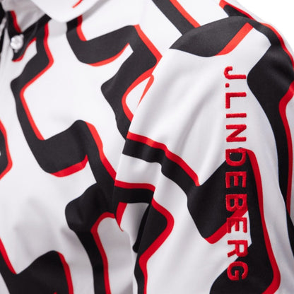 J. Lindeberg Tour Tech Print Golf Polo Shirt GMJT08576