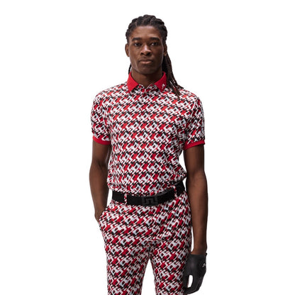 J. Lindeberg Tour Tech Print Golf Polo Shirt GMJT08576