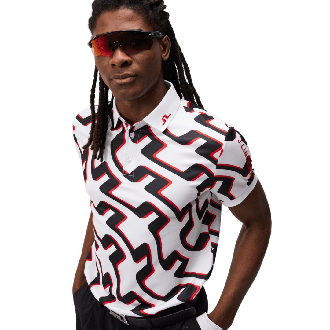 J. Lindeberg Tour Tech Print Golf Polo Shirt GMJT08576