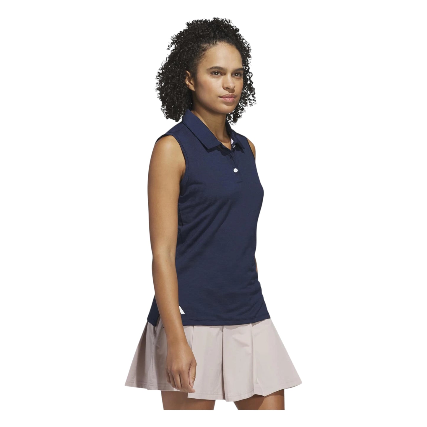 adidas Ladies Solid Ottoman Golf Polo Shirt JE7380