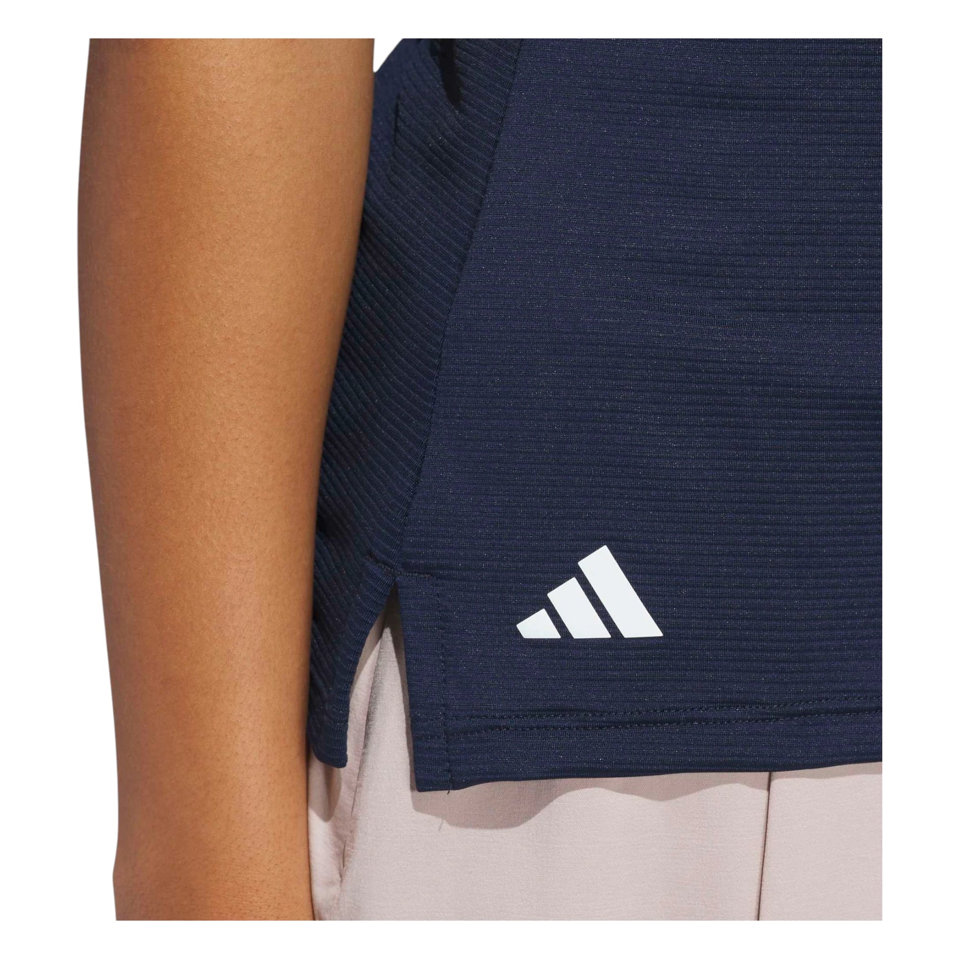 adidas Ladies Solid Ottoman Golf Polo Shirt JE7380