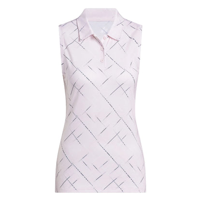 adidas Ladies Ultimate365 Printed Sleeveless Golf Polo Shirt JM1979