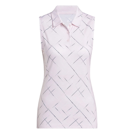 adidas Ladies Ultimate365 Printed Sleeveless Golf Polo Shirt JM1979
