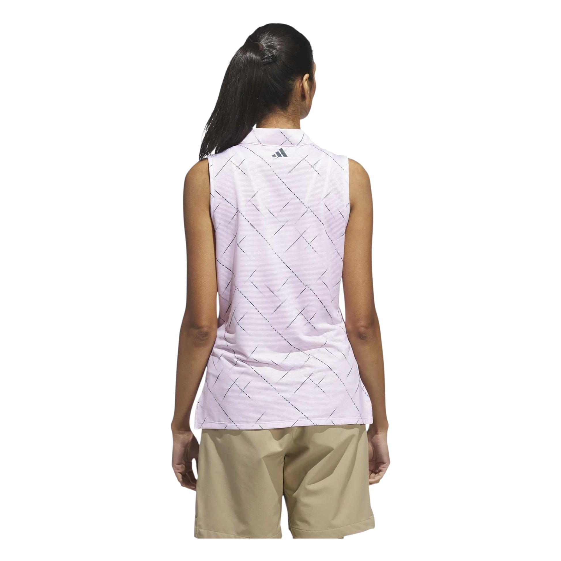 adidas Ladies Ultimate365 Printed Sleeveless Golf Polo Shirt JM1979