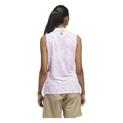 adidas Ladies Ultimate365 Printed Sleeveless Golf Polo Shirt JM1979