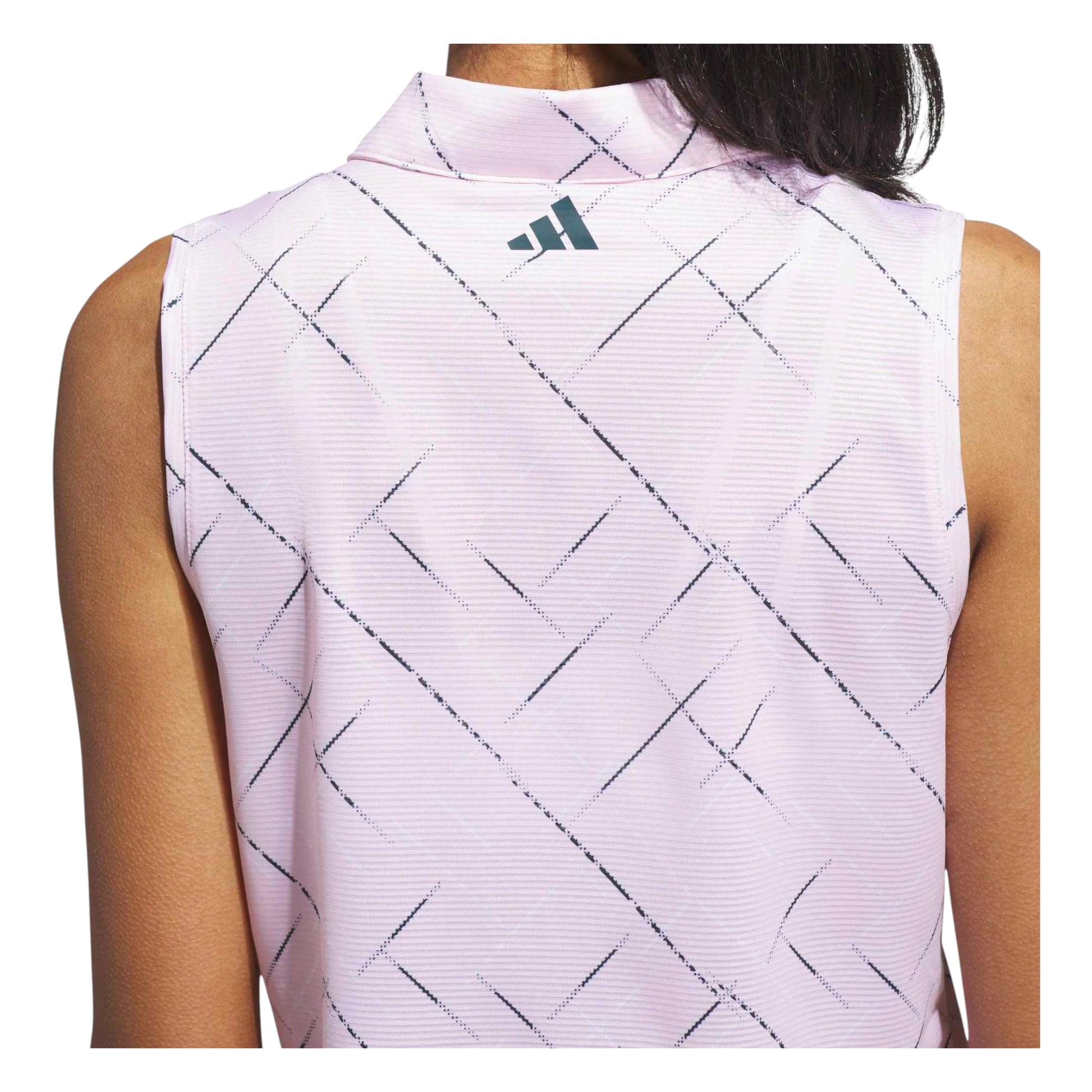 adidas Ladies Ultimate365 Printed Sleeveless Golf Polo Shirt JM1979