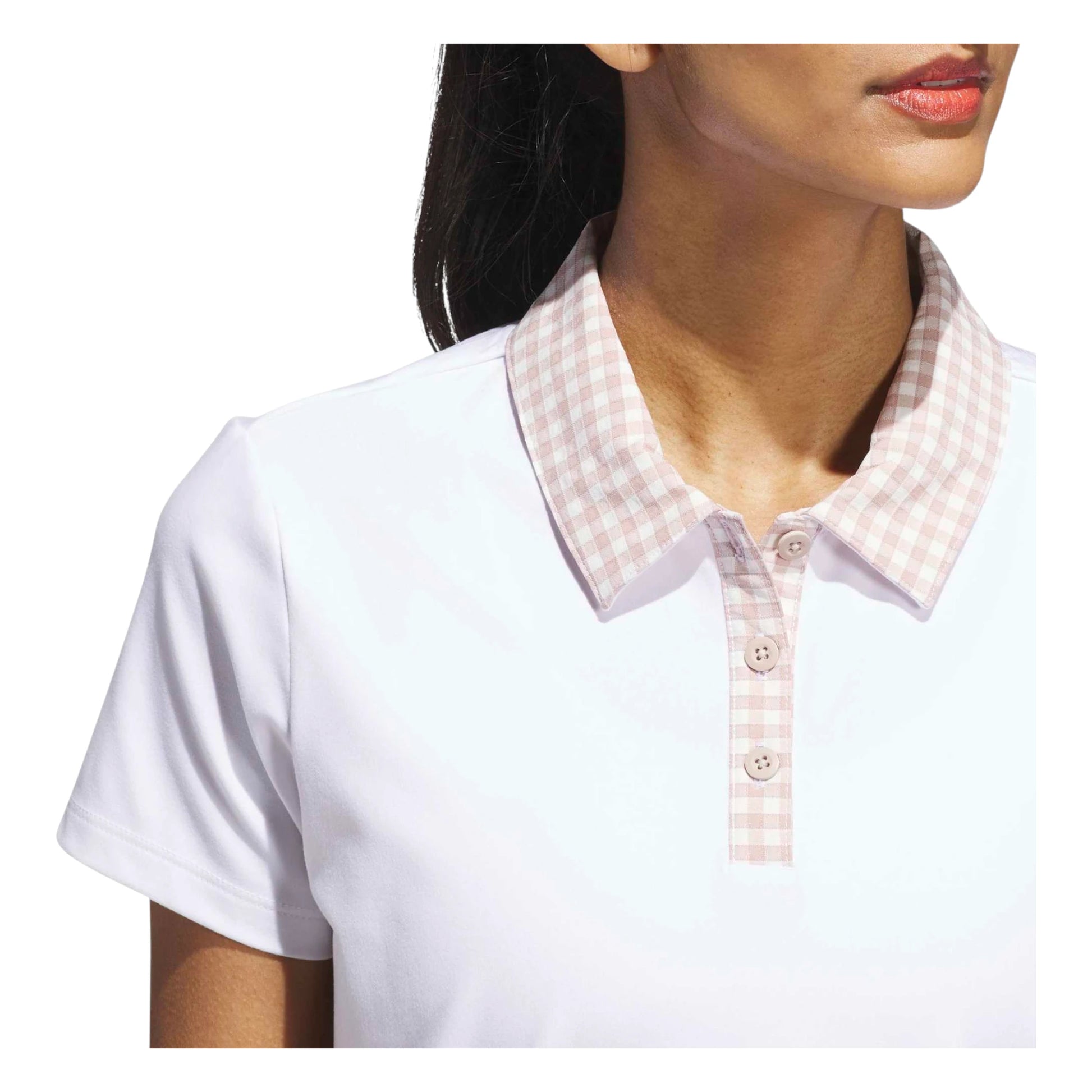 adidas Ladies Ultimate365 Gingham Golf Polo Shirt JN8356