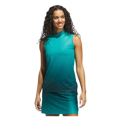 adidas Ladies Ultimate365 Gradient Sleeveless Mock Golf Top JN8385