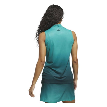 adidas Ladies Ultimate365 Gradient Sleeveless Mock Golf Top JN8385