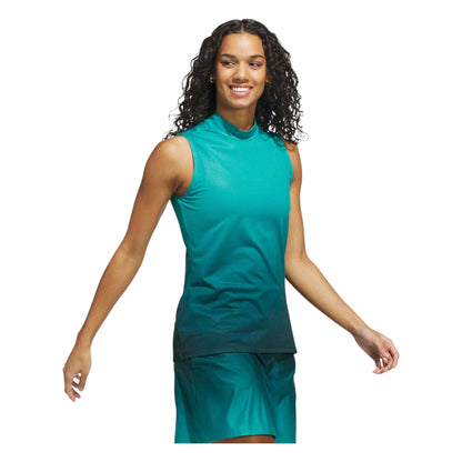 adidas Ladies Ultimate365 Gradient Sleeveless Mock Golf Top JN8385