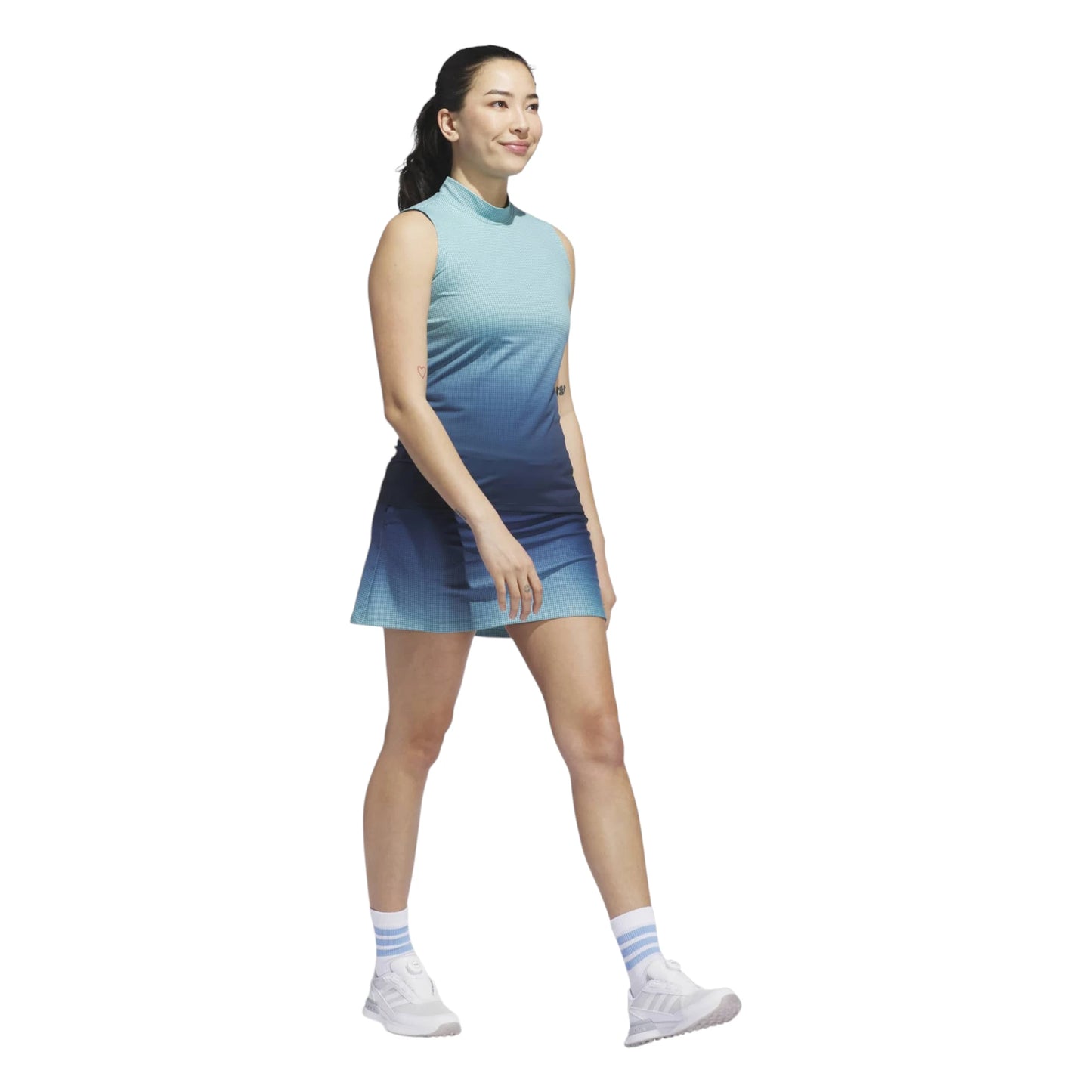 adidas Ladies Ultimate365 Gradient Sleeveless Mock Golf Top JN8386
