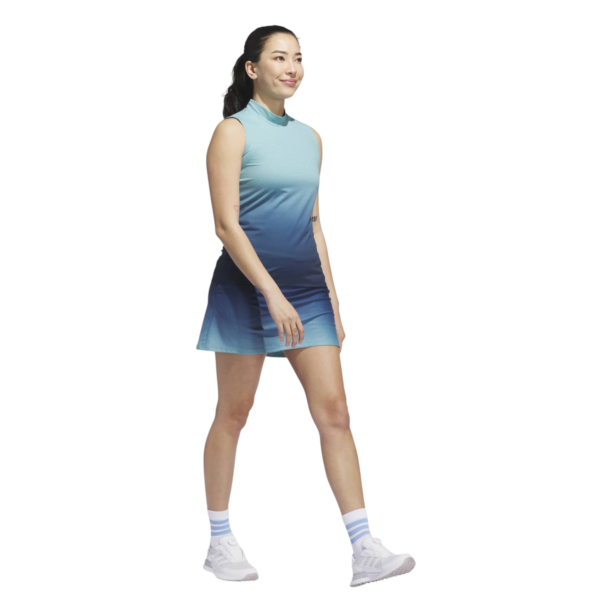 adidas Ladies Ultimate365 Gradient Sleeveless Mock Golf Top JN8386