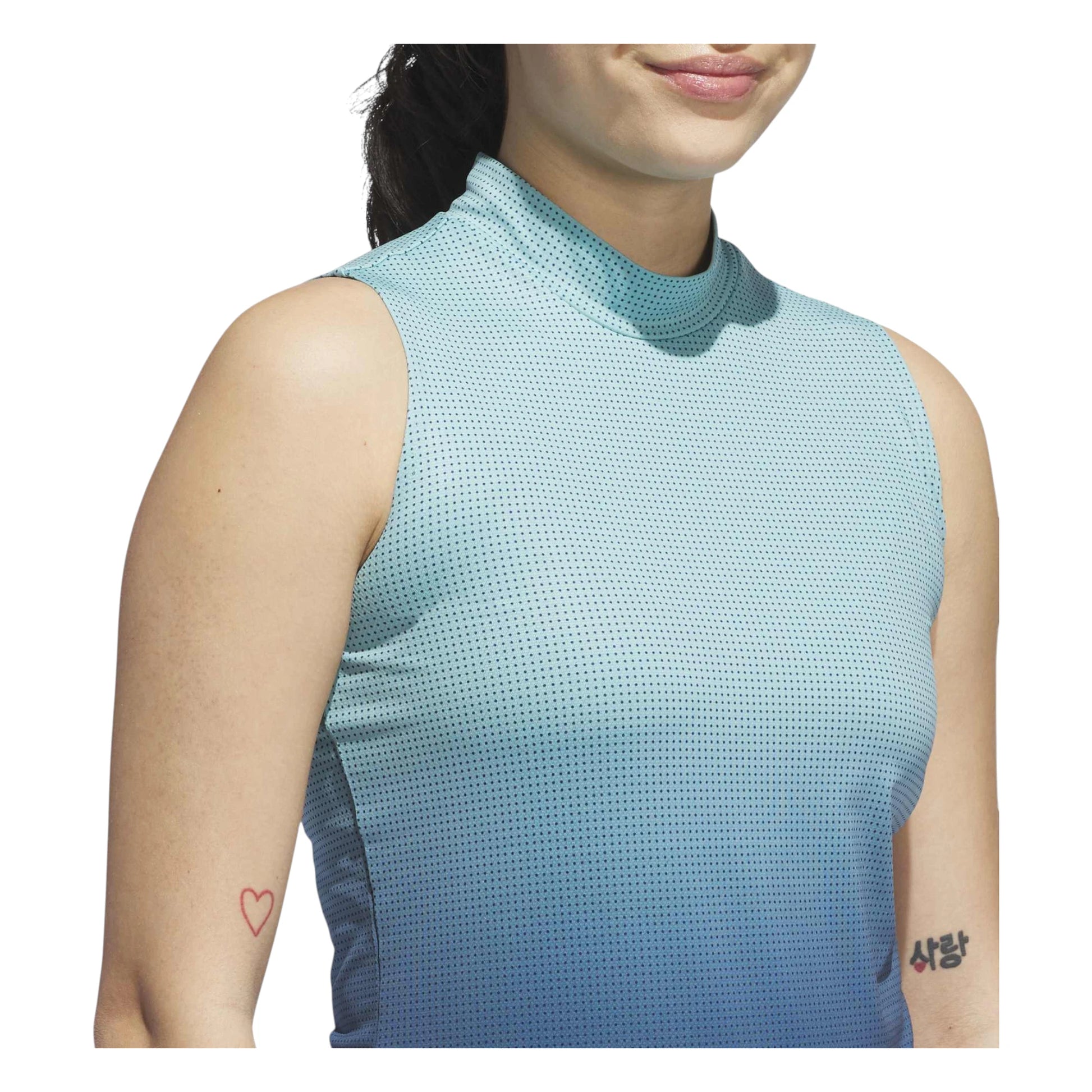 adidas Ladies Ultimate365 Gradient Sleeveless Mock Golf Top JN8386