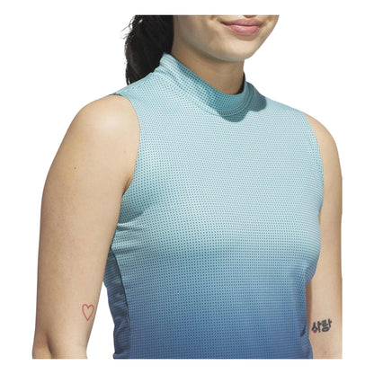 adidas Ladies Ultimate365 Gradient Sleeveless Mock Golf Top JN8386