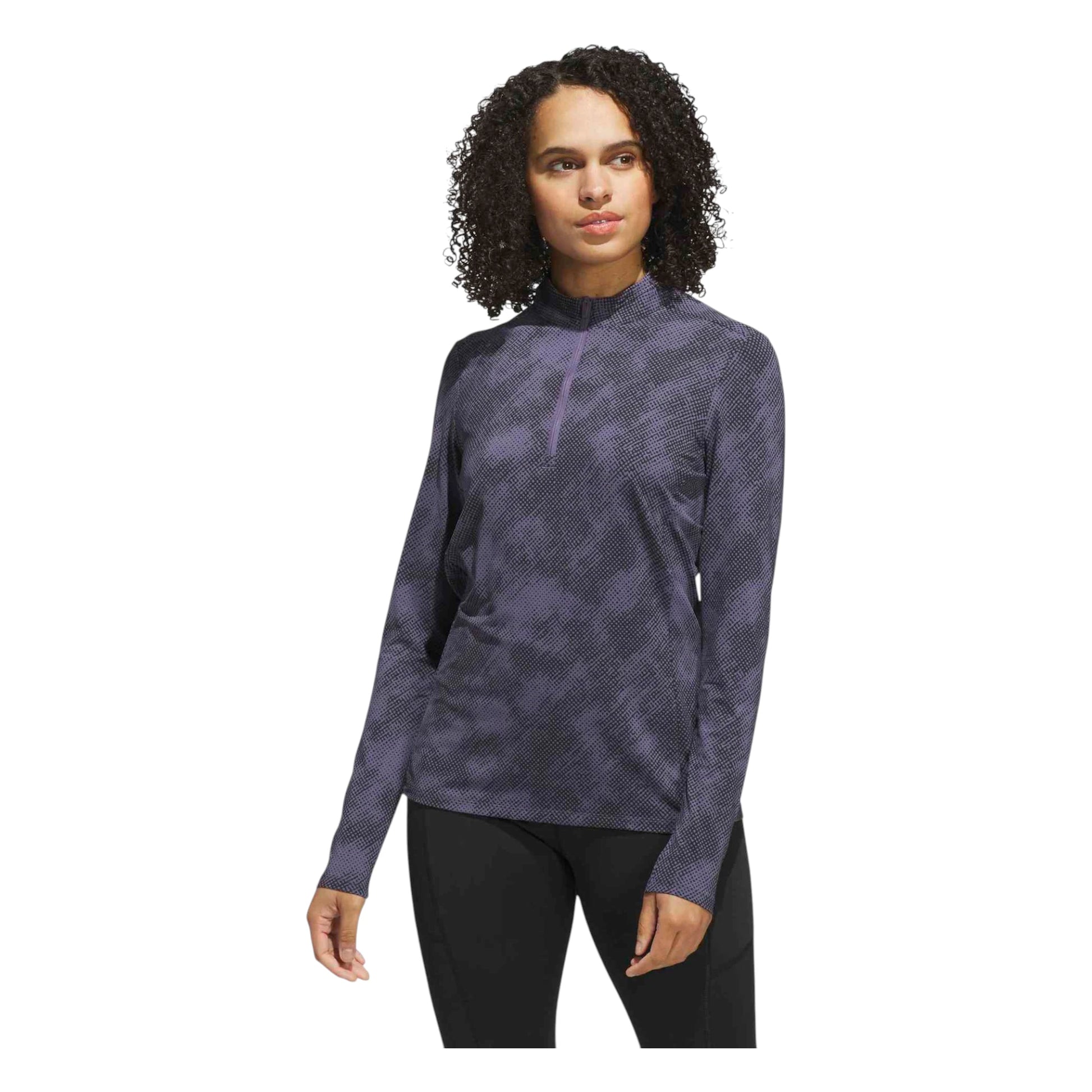 adidas Ladies Ultimate365 Printed Golf 1/4 Zip JN8413