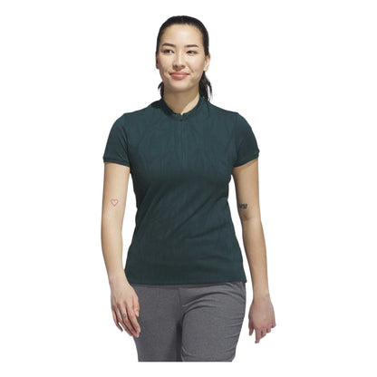 adidas Ladies Go-To Jacquard Short Sleeve Golf Polo Shirt JN8415