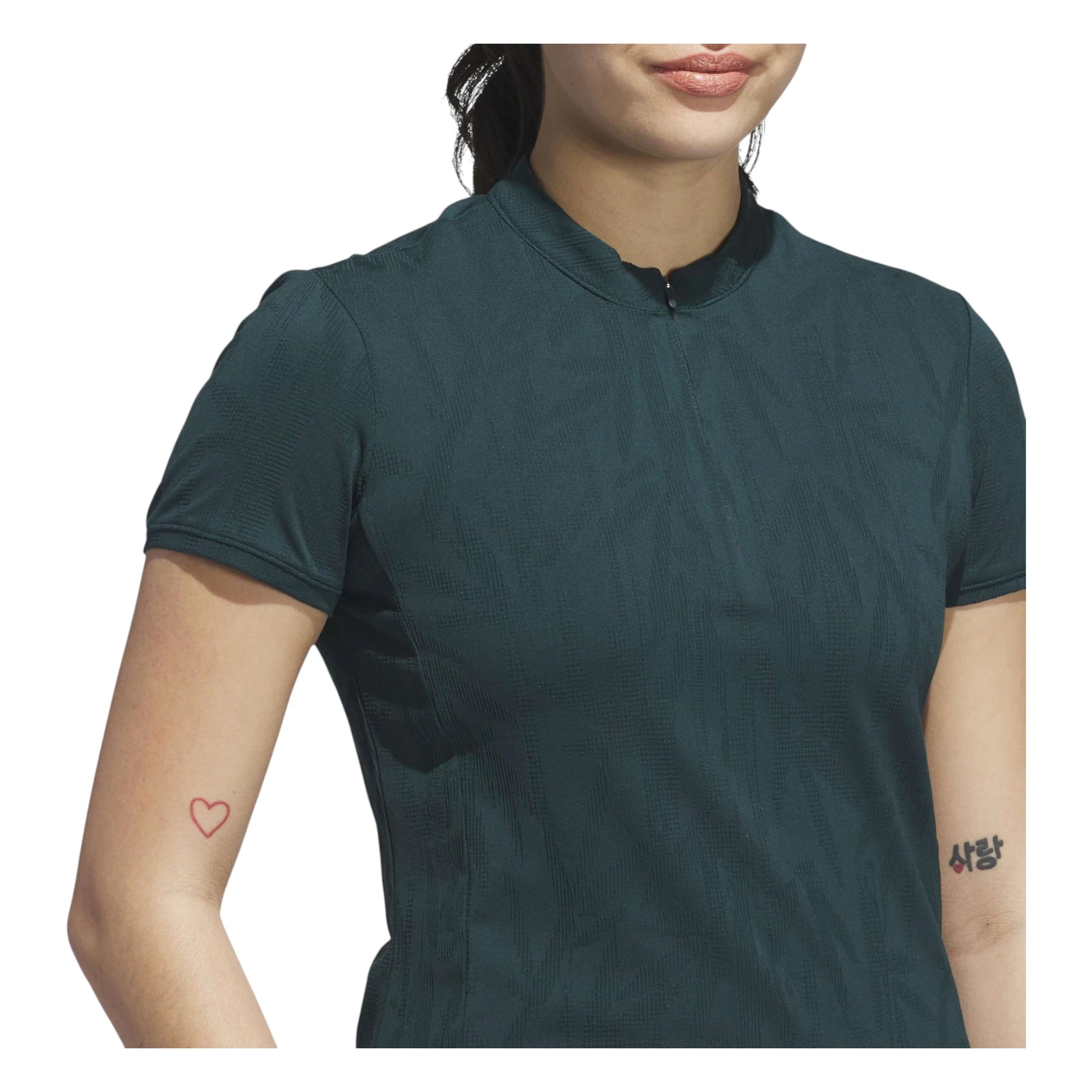 adidas Ladies Go-To Jacquard Short Sleeve Golf Polo Shirt JN8415
