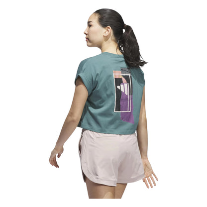adidas Ladies BTC Graphic Sleeveless Golf T-Shirt JX1771