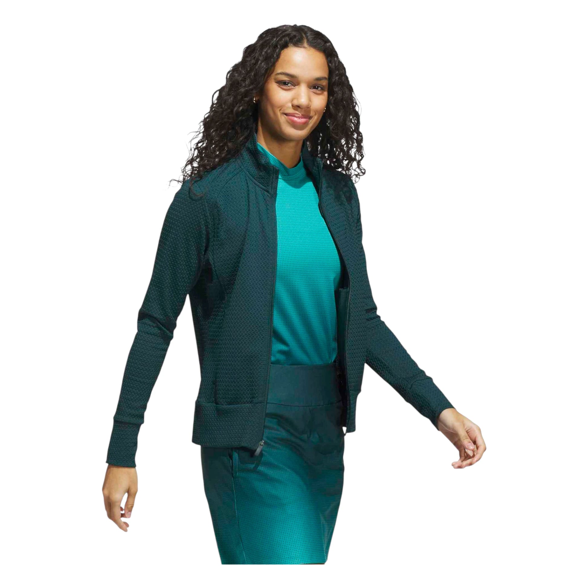 adidas Ladies Lightweight Waffle-Knit Golf Jacket KA5470