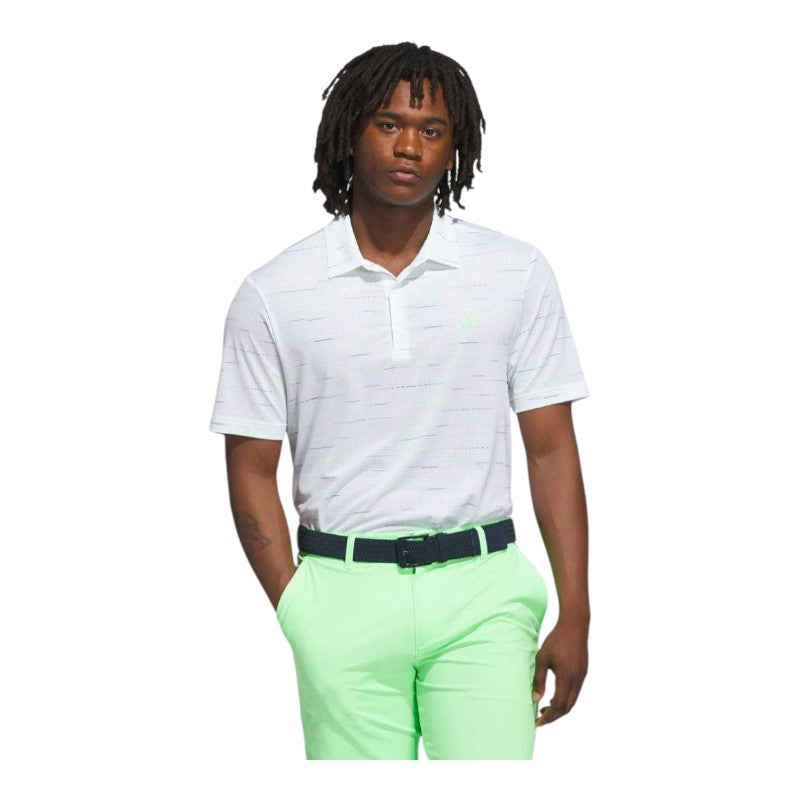 adidas Ultimate365 Mesh Stripe Print Golf Polo Shirt KA7906
