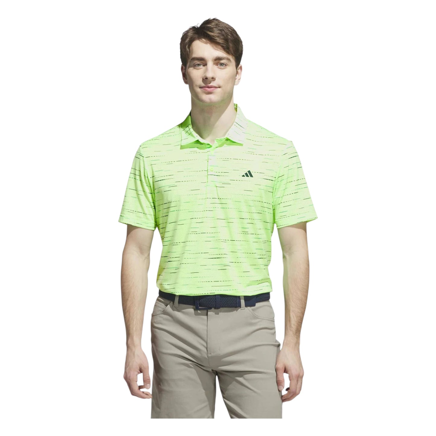 adidas Ultimate365 Mesh Stripe Print Golf Polo Shirt KA7907
