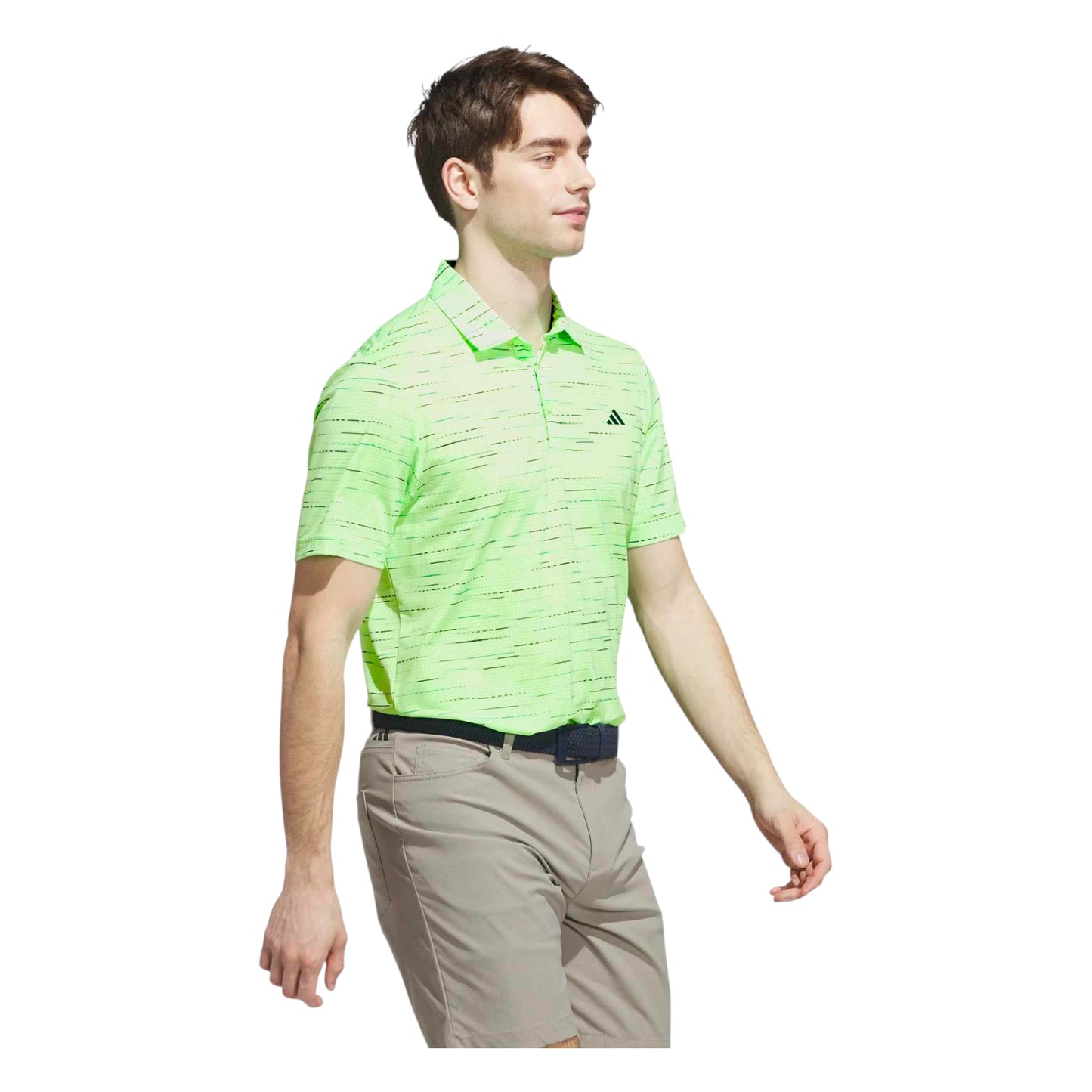 adidas Ultimate365 Mesh Stripe Print Golf Polo Shirt KA7907