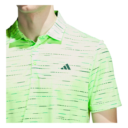 adidas Ultimate365 Mesh Stripe Print Golf Polo Shirt KA7907
