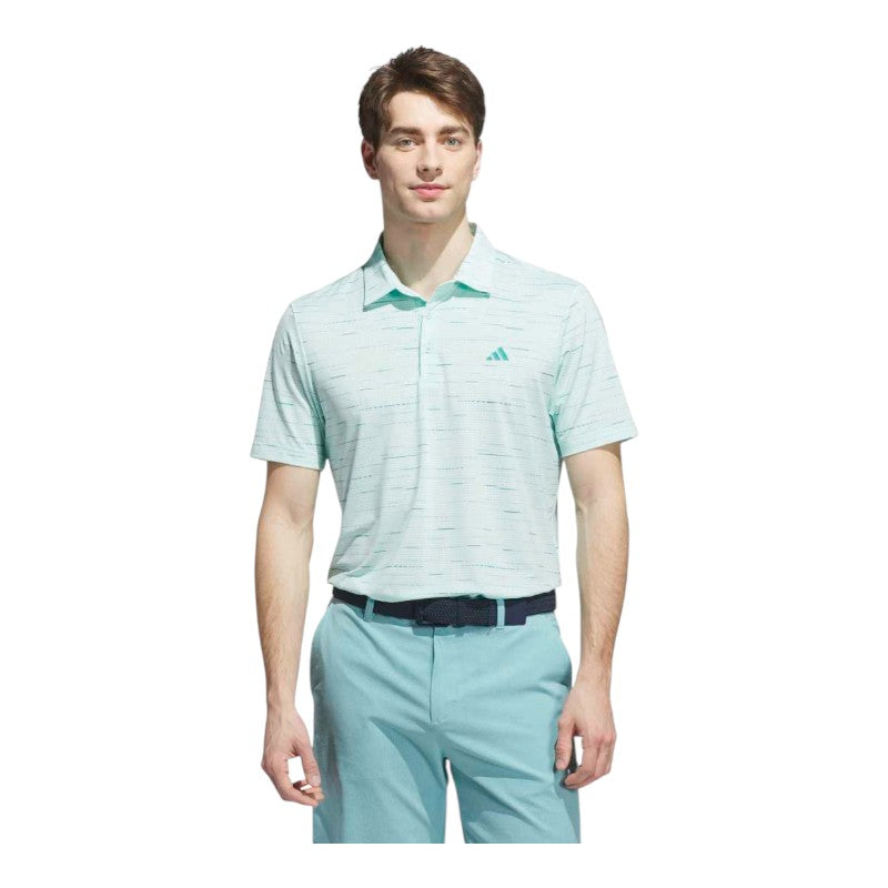 adidas Ultimate365 Mesh Stripe Print Golf Polo Shirt KA7908