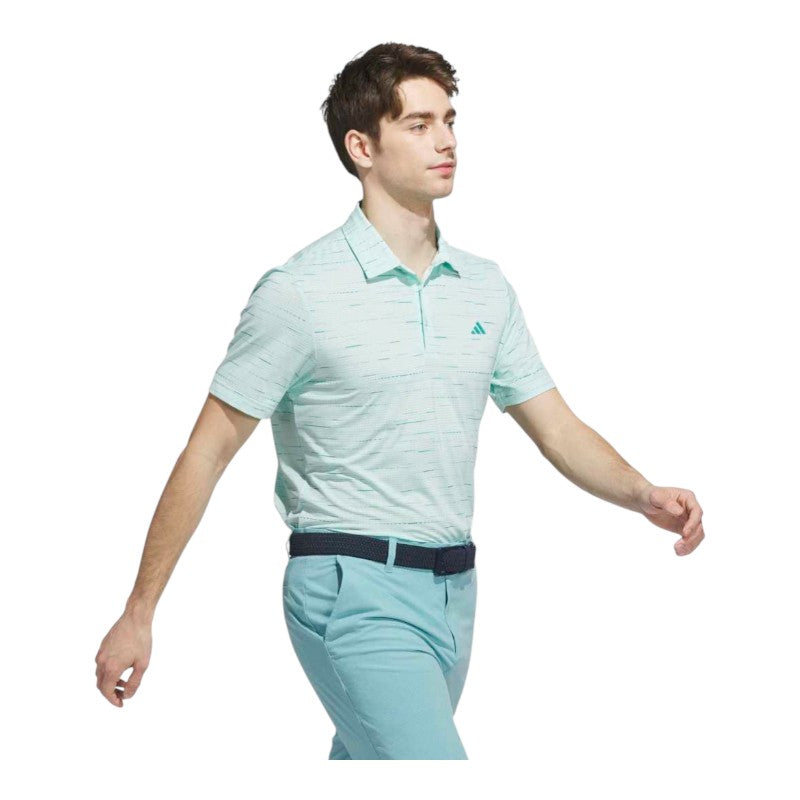 adidas Ultimate365 Mesh Stripe Print Golf Polo Shirt KA7908
