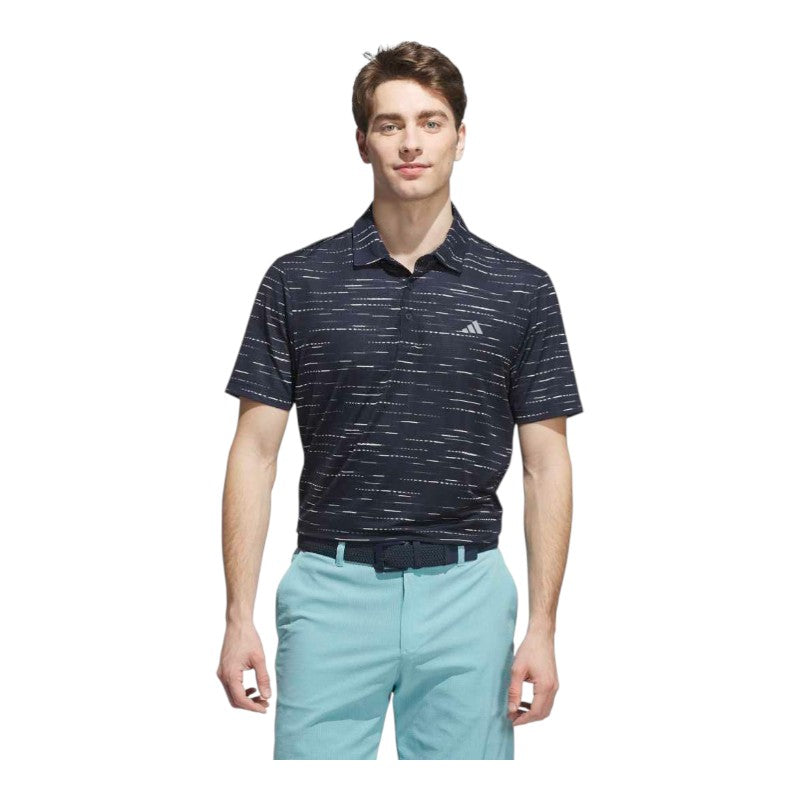 adidas Ultimate365 Mesh Stripe Print Golf Polo Shirt KA7909