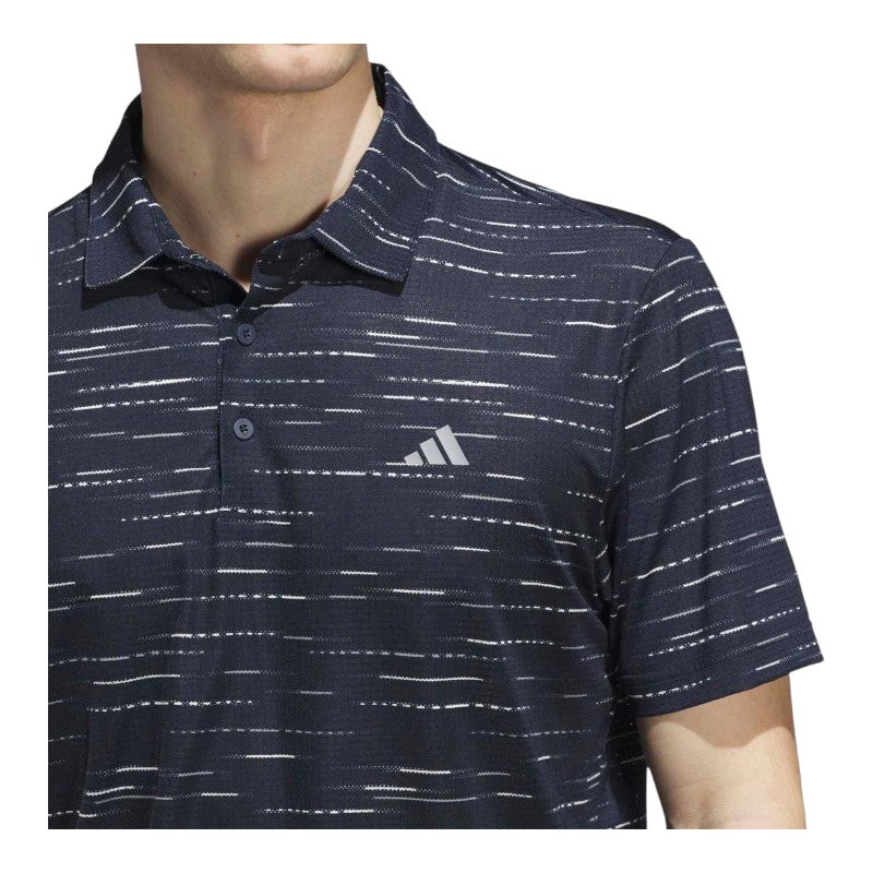 adidas Ultimate365 Mesh Stripe Print Golf Polo Shirt KA7909