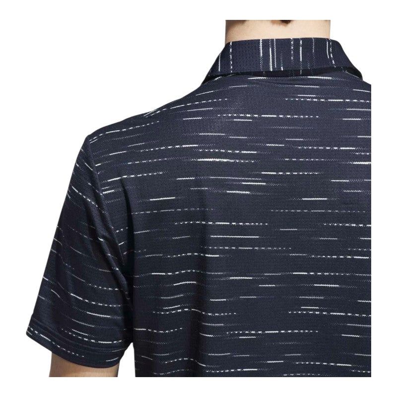 adidas Ultimate365 Mesh Stripe Print Golf Polo Shirt KA7909