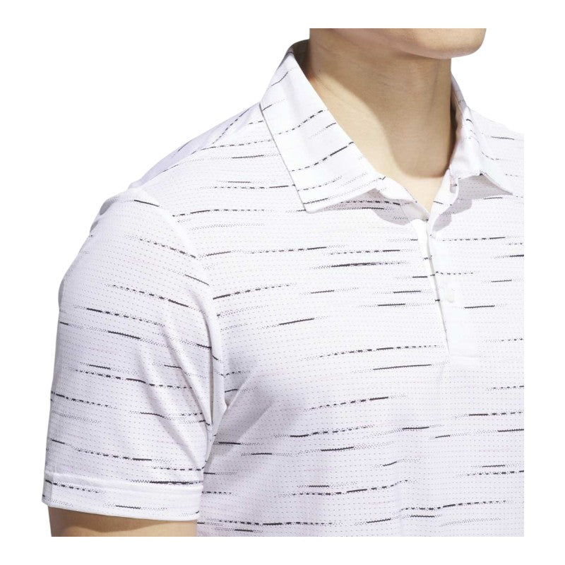 adidas Ultimate365 Mesh Stripe Print Golf Polo Shirt KA7912