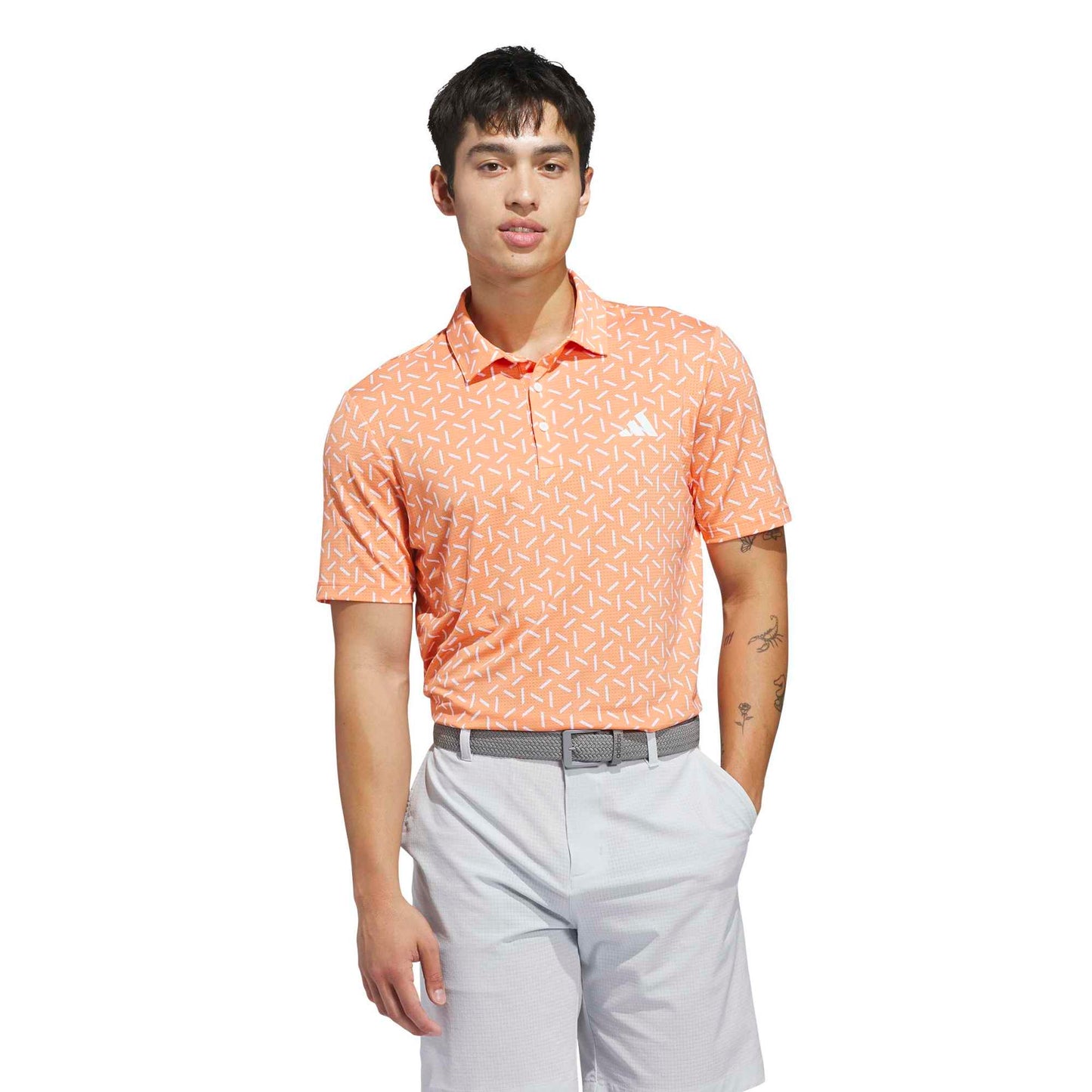adidas Ultimate365 Mesh Print Golf Polo Shirt KE7705