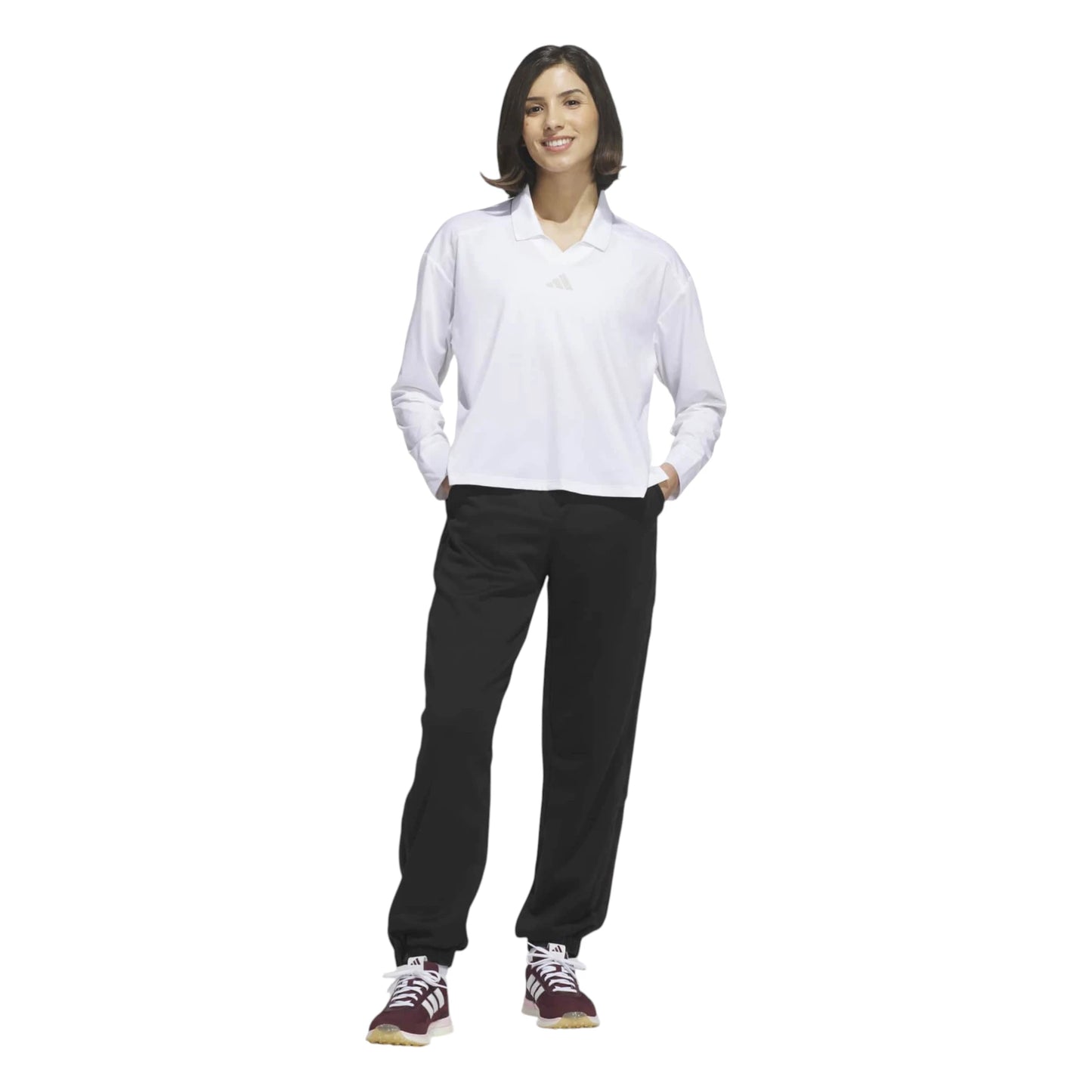 adidas Ladies BTC Long Sleeve Golf Polo Shirt KG4244