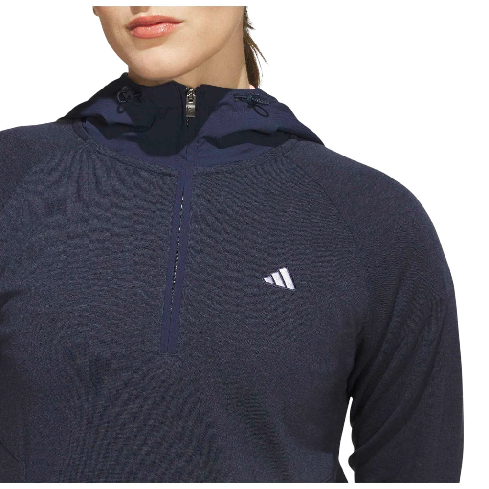 adidas Ladies Ultimate365+ Hybrid 1/4 Zip Golf  Hoodie