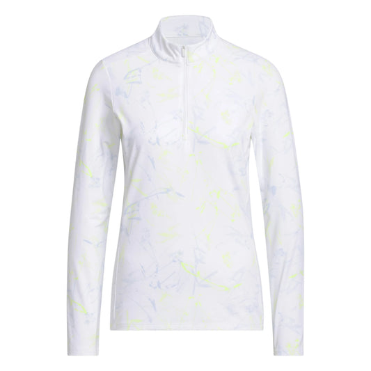 adidas Ladies Ultimate365 AOP 1/4 Zip Golf Mid Layer KG6715