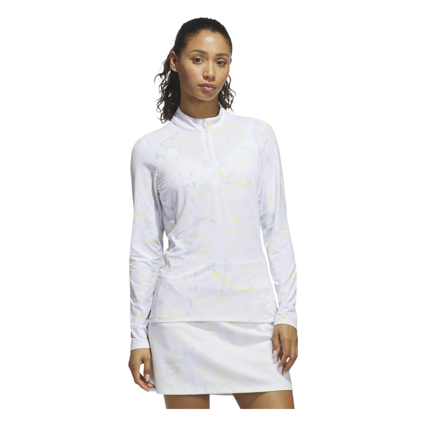 adidas Ladies Ultimate365 AOP 1/4 Zip Golf Mid Layer KG6715