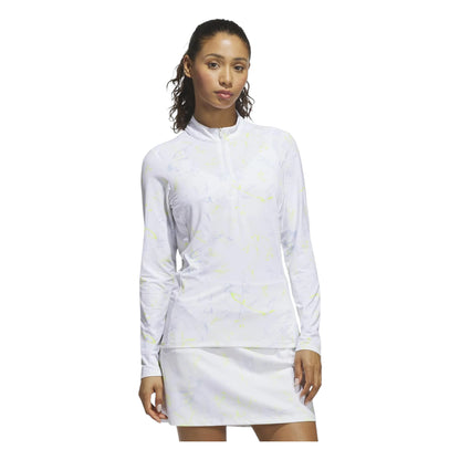 adidas Ladies Ultimate365 AOP 1/4 Zip Golf Mid Layer KG6715