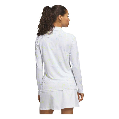 adidas Ladies Ultimate365 AOP 1/4 Zip Golf Mid Layer KG6715