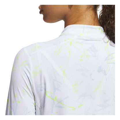 adidas Ladies Ultimate365 AOP 1/4 Zip Golf Mid Layer KG6715