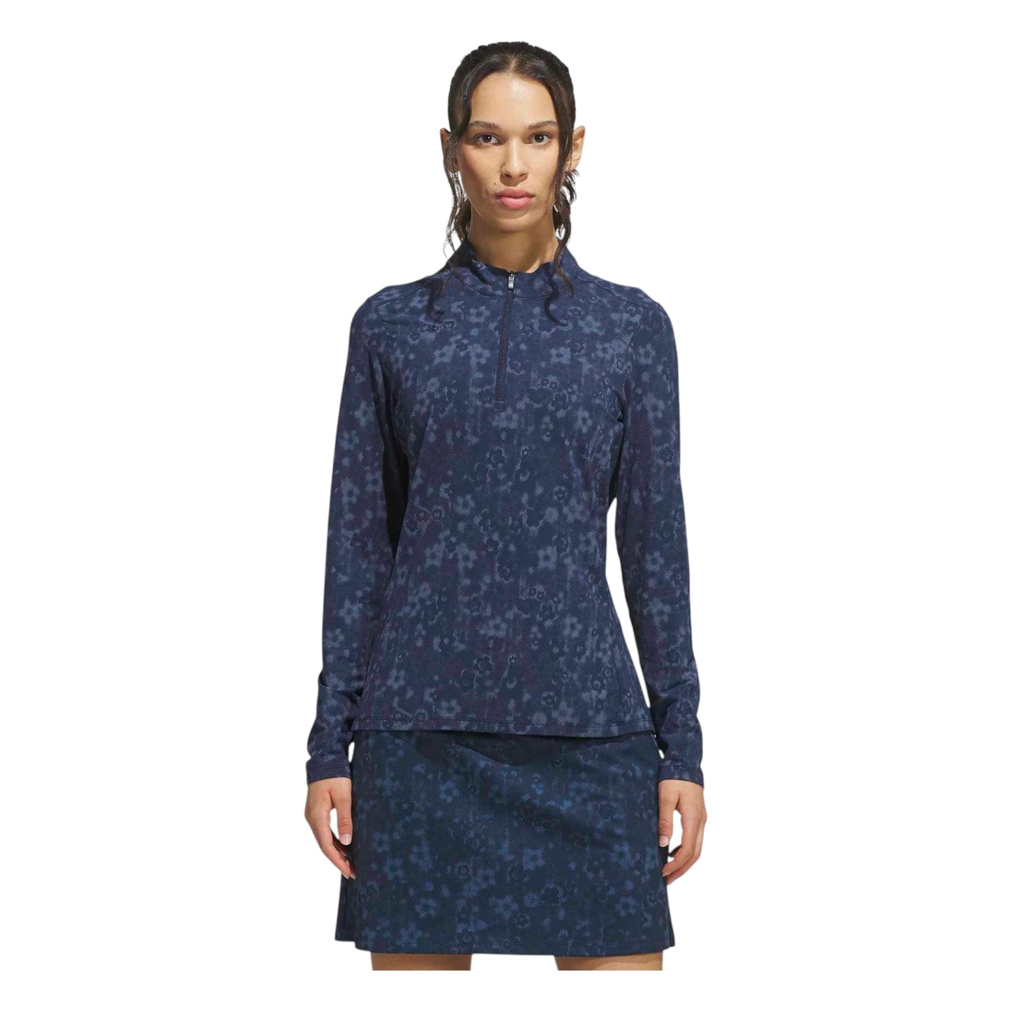 adidas Ladies Ultimate365 AOP 1/4 Zip Golf Mid Layer KG6718