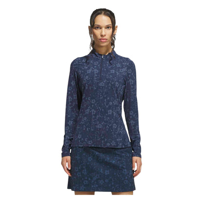 adidas Ladies Ultimate365 AOP 1/4 Zip Golf Mid Layer KG6718