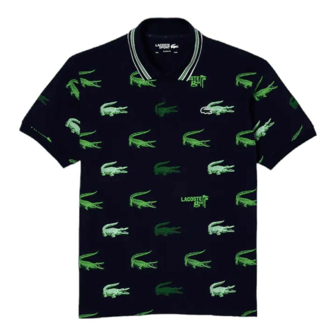 Lacoste Golf Crocodile Print Polo Shirt DH5181